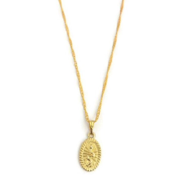 Oval Slang Ketting - Goud