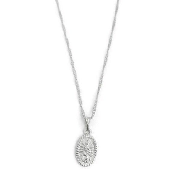 Oval Slang Ketting - Zilver