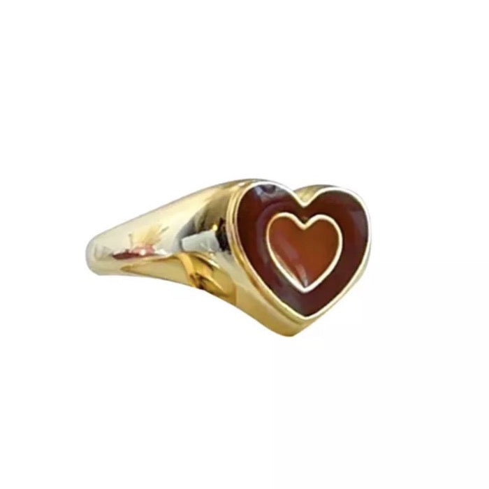 Bruin Hart Ring - Goud