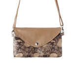 Slangen Print Tas - Beige