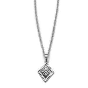 Rhombus Ster Ketting - Zilver