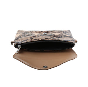 Slangen Print Tas - Beige