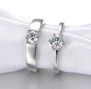 Classic Couple Ring Set - Zilver